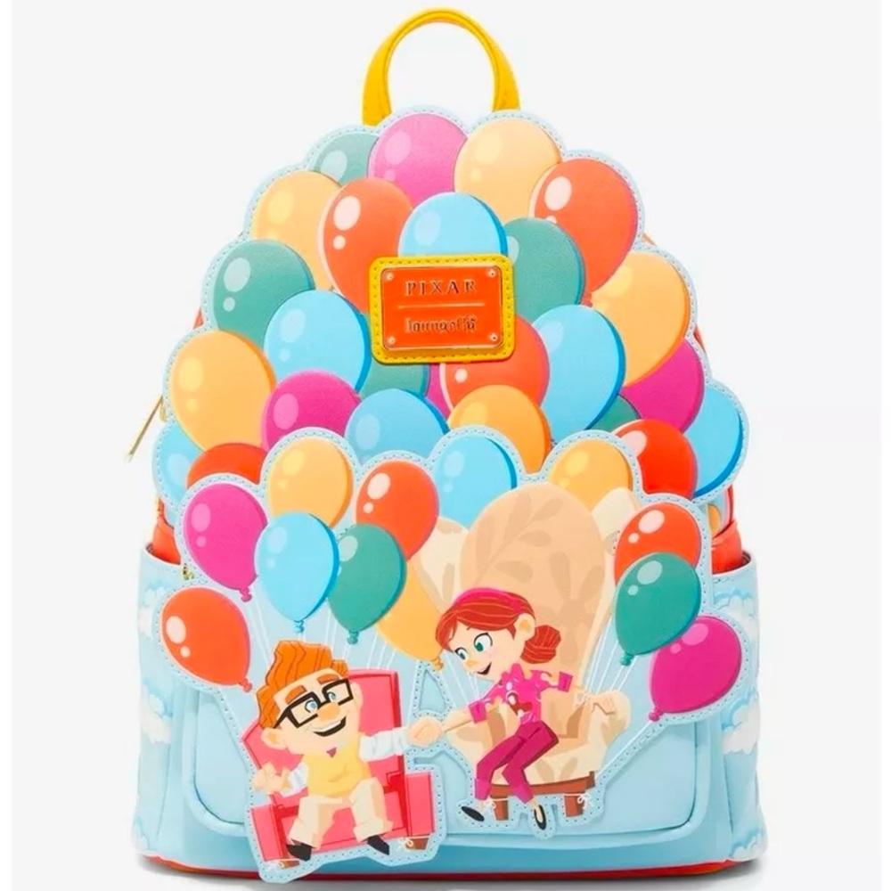 Loungefly Disney Pixar Up Carl & Ellie Balloons Mini Backpack BoxLunch Exclusive